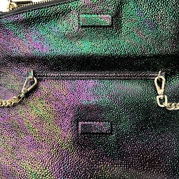 Henri Bendel Devon Petrol Convertible Clutch Crossbody Bag with Dustbag NWT - Picture 3 of 14